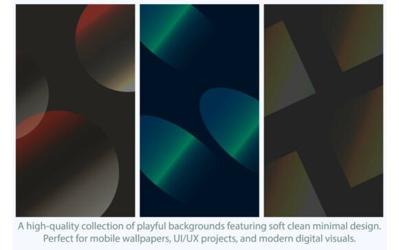 Abstract Geometric Circles Gradient BG Graphics
