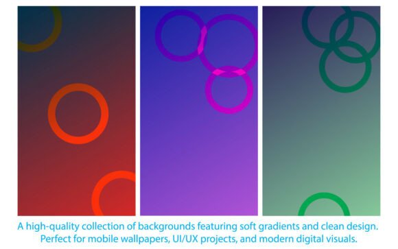 Abstract Gradient Geometric Circle BG