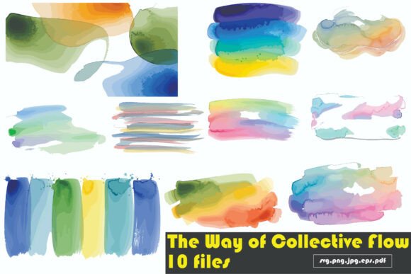 Abstract Watercolor Brush Strokes Graphics & Decorative Elements