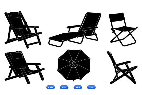 Beach Chair Clipart Collection: Graphics and Crafts for Summer Design