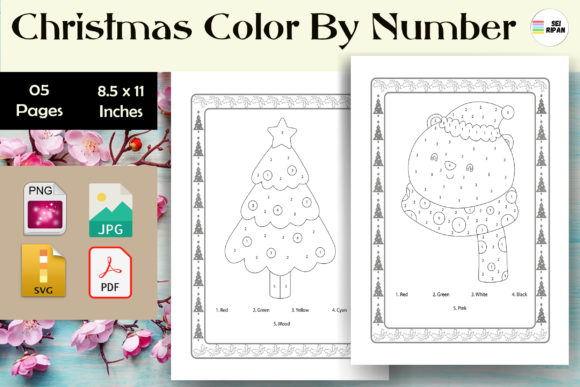 Christmas Color by Number Page 2 - KDP Graphics