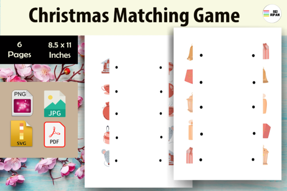 Christmas Matching Game-KDP Graphics for KDP Interiors