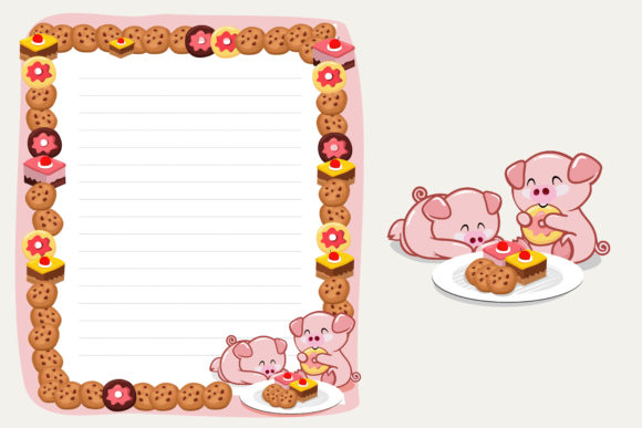 Cute Animal KDP Daily Notes Illustration