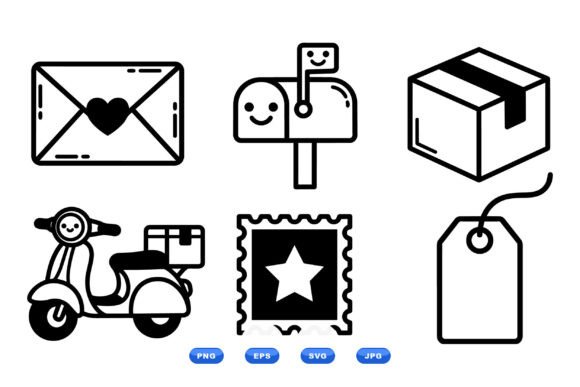 Cute Mail Icon Collection Graphics & Crafts