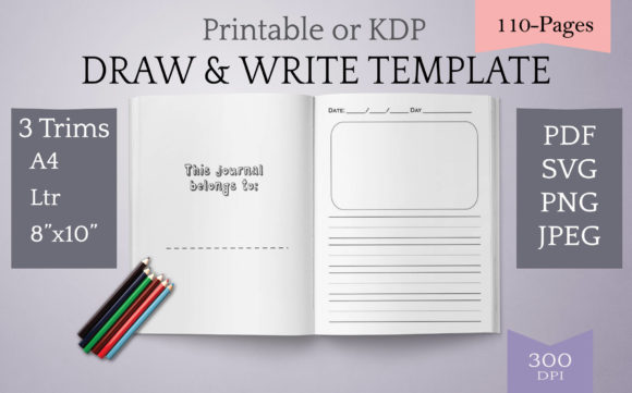 Draw Write Kids Writing Template Graphics