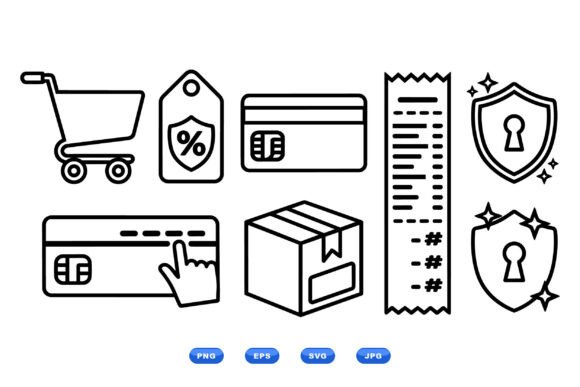 Ecommerce Line Icon Collection: Minimalist Graphics for Local Crafts