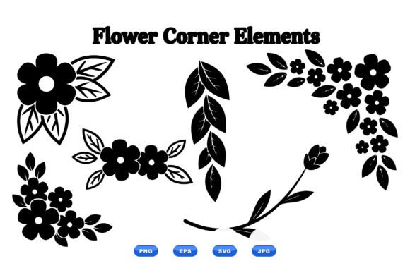 Floral Corner Clipart Pack: Minimal Graphics for Crafts & Branding