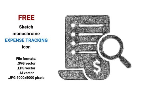 FREE Sketch Expense Tracking Icon: Graphics Freebies That Feel Hand-Crafted