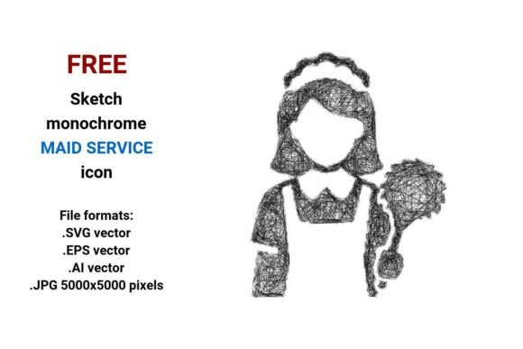 FREE Sketch Maid Service Icon: Graphics Freebies for Real Projects