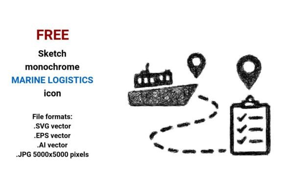 FREE Sketch Marine Logistics Icon: Graphics Freebies That Deliver
