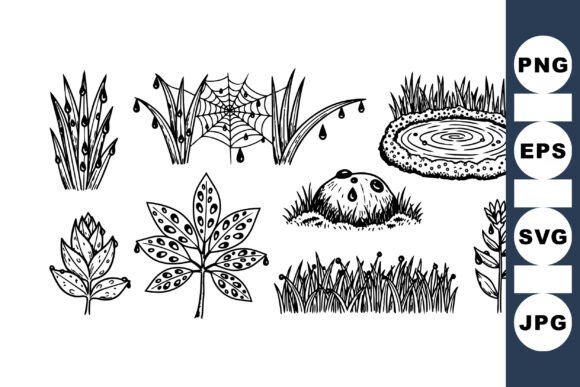 Hand Drawn Botanical Sketches Set