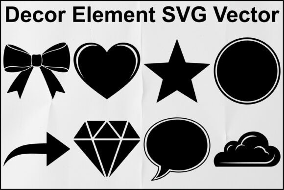 Icon SVG Bundle Basic Shapes Set