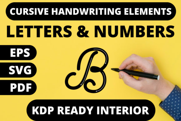 KDP Cursive Handwriting Workbook: Graphics for Kdp Interiors