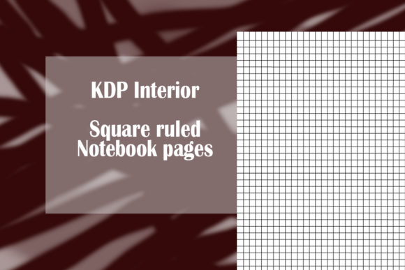 KDP Interior, Square Ruled Notebook Page Graphics