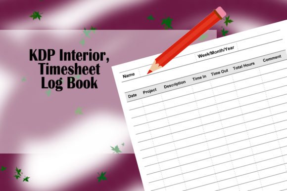 KDP Interior: Timesheet Log Book Graphics
