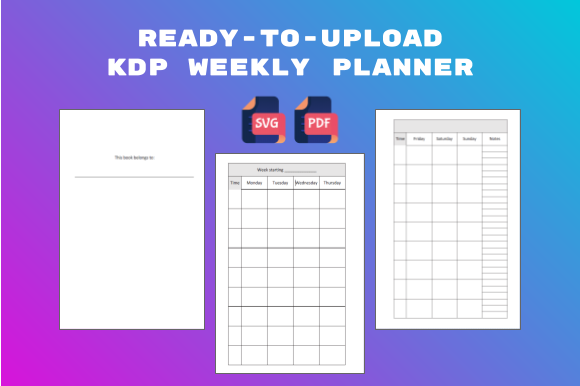 KDP Ready Weekly Planner Interior