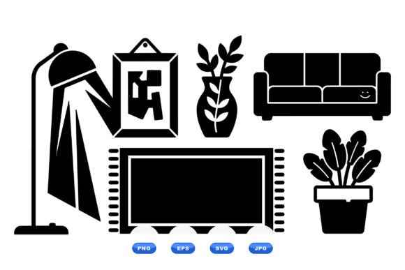 Minimal Home Decor Clipart: Graphics for Crafts & Branding