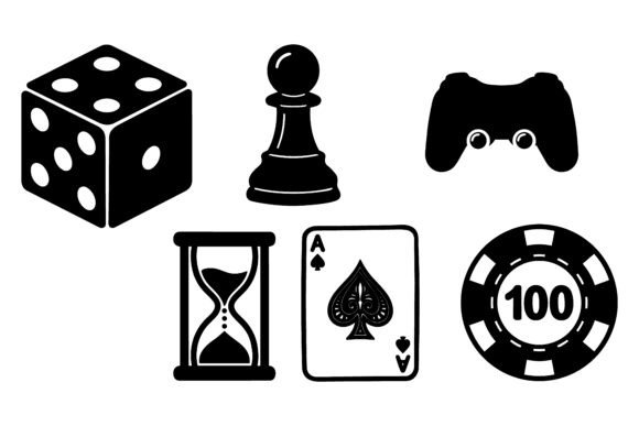 Retro Game Icons Clipart for Graphics and Crafts