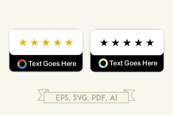 Star Rating and Review Widget Vector