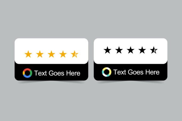 Star Rating UI Cards Review Badge Set: Graphics for Modern Branding