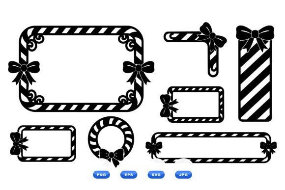 Striped Ribbon Frame Clipart