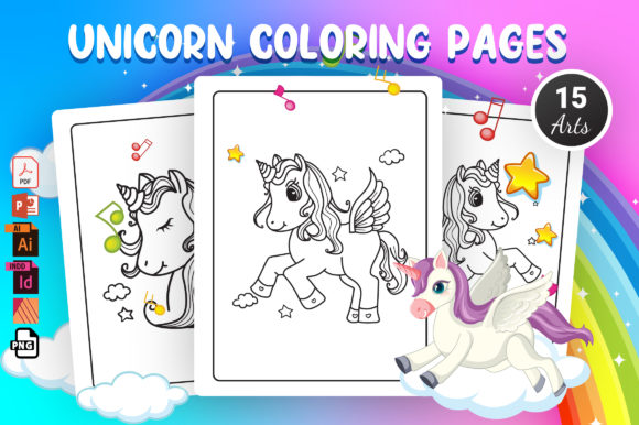 Unicorn Coloring Pages: Graphics & Coloring Pages